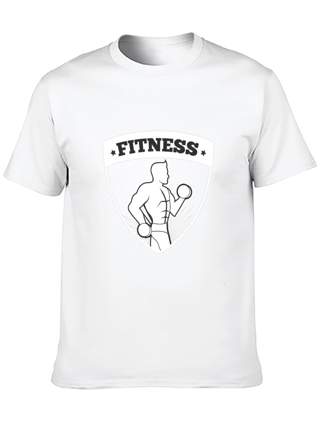 Fitness Graphic Black T-Shirt for Men