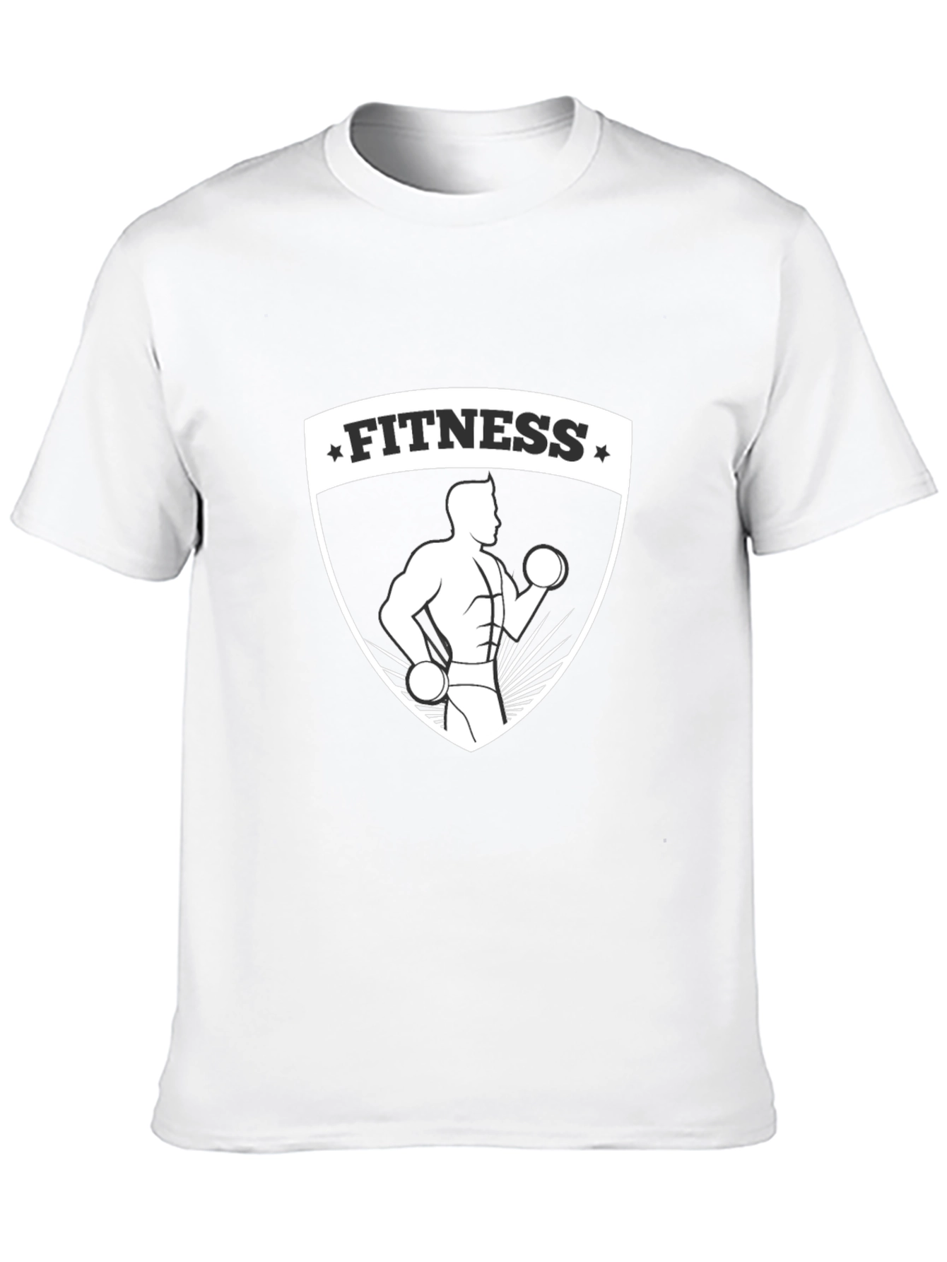 Fitness Graphic Black T-Shirt for Men