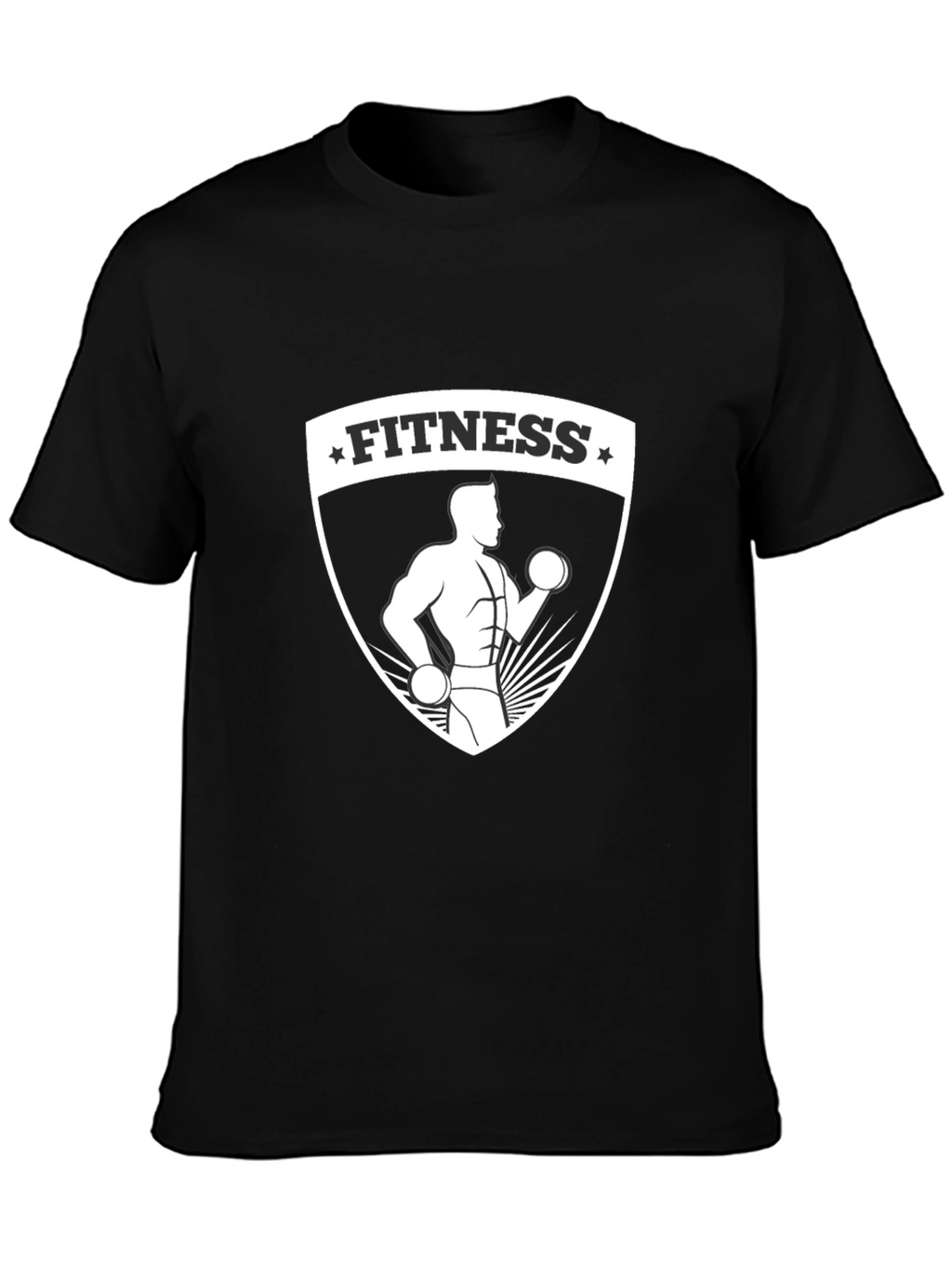 Fitness Graphic Black T-Shirt for Men