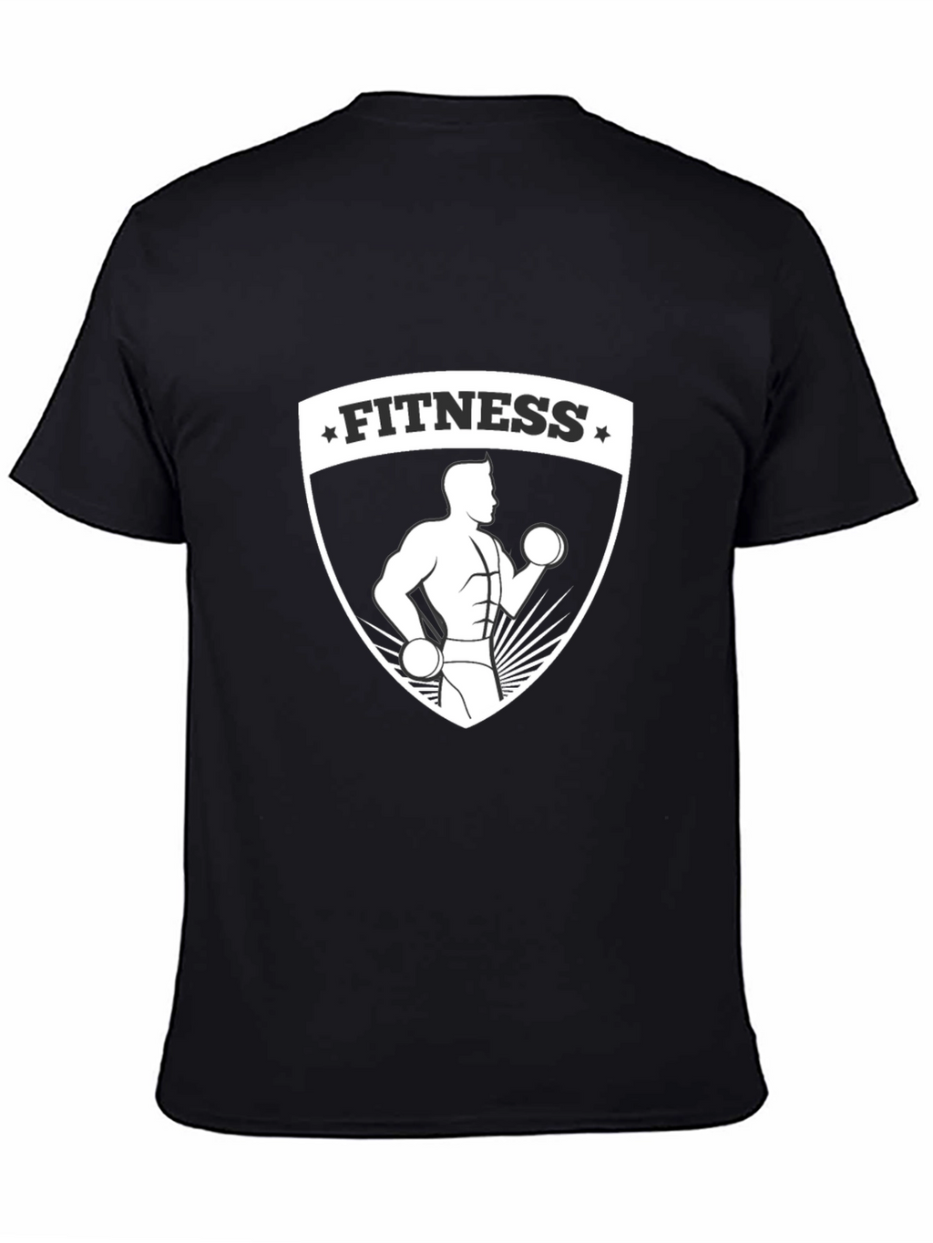 Fitness Graphic Black T-Shirt for Men