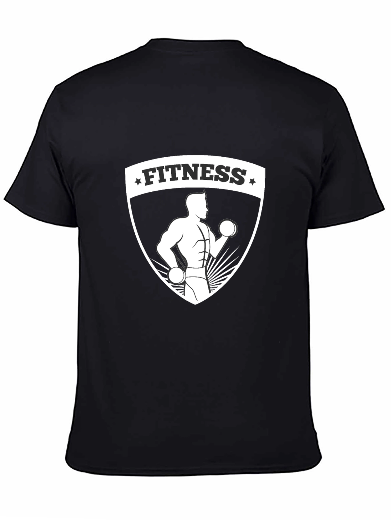 Fitness Graphic Black T-Shirt for Men