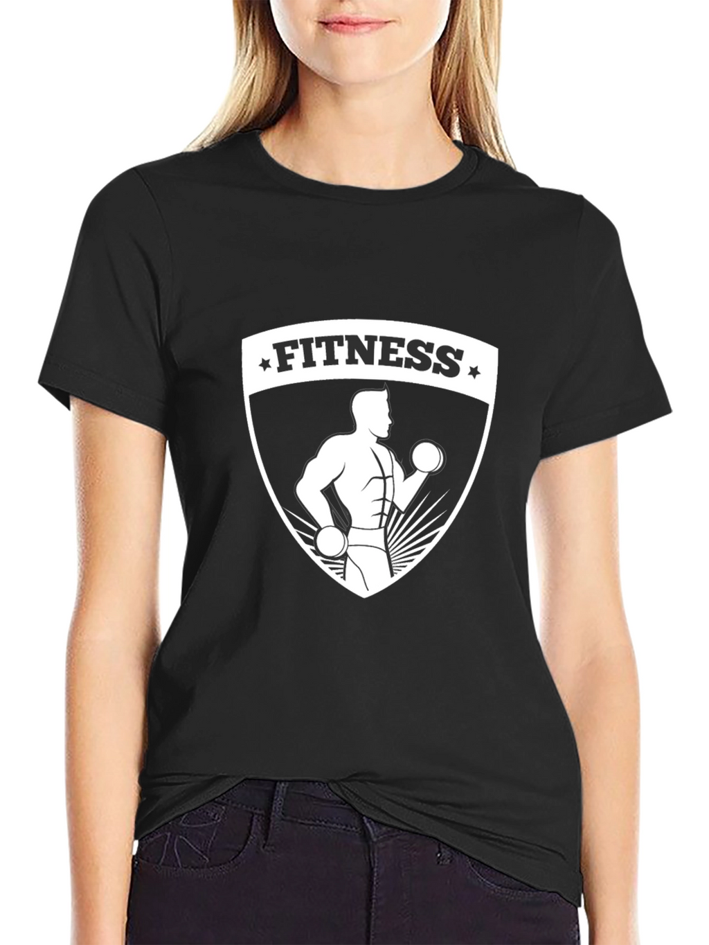 Fitness Graphic Black T-Shirt for Men