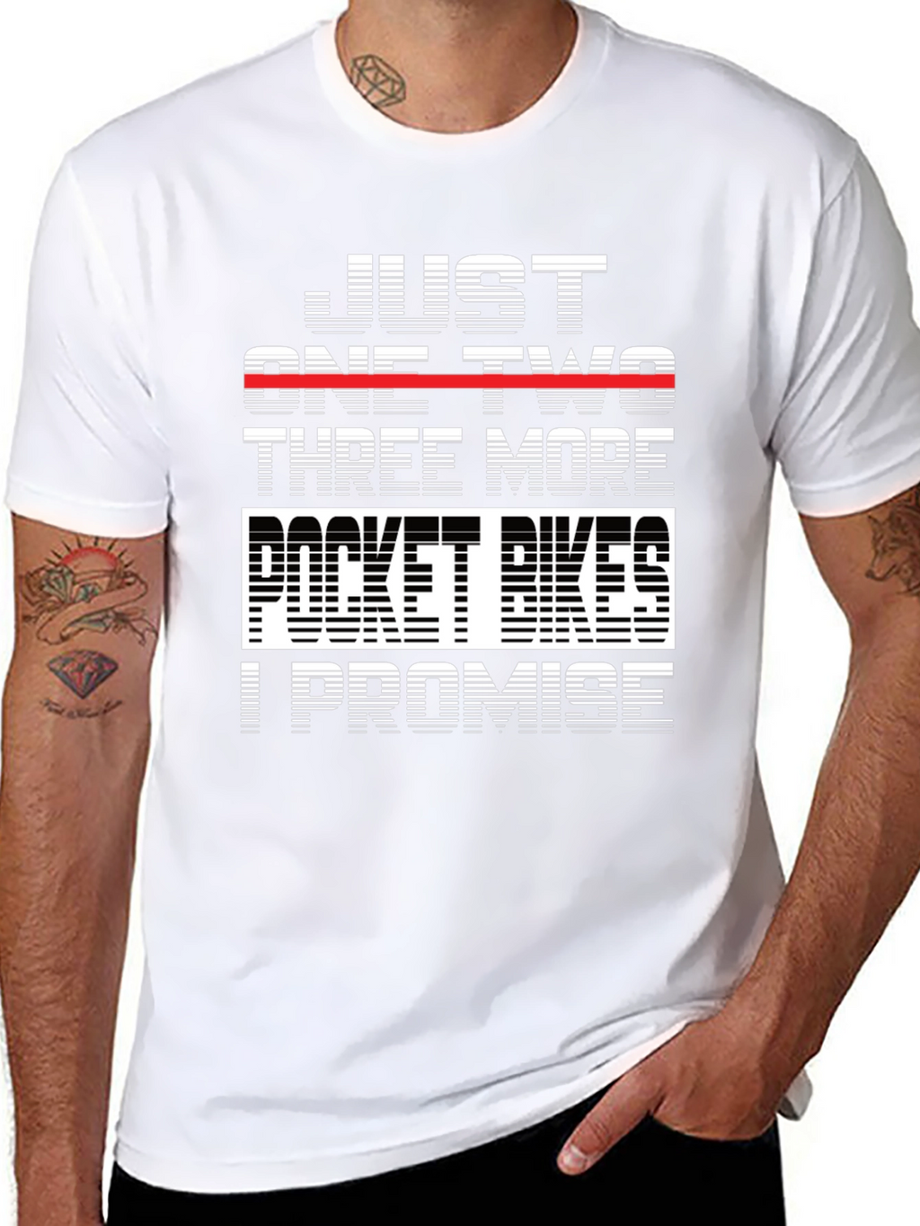 Just One Two Three More Pocket Bikes T-Shirt