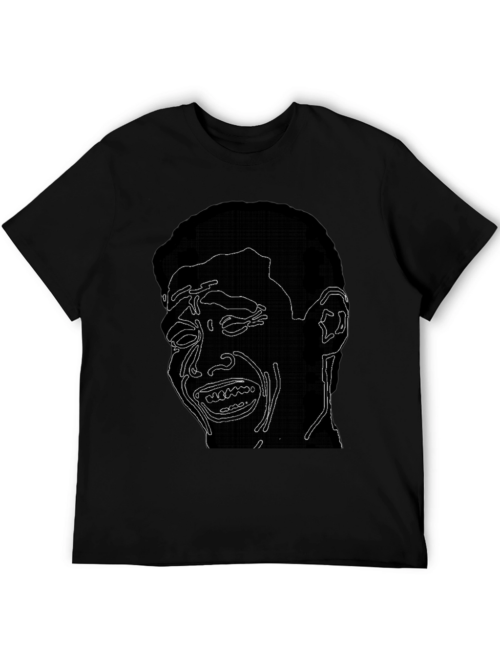 Crying Man Graphic Black Tee