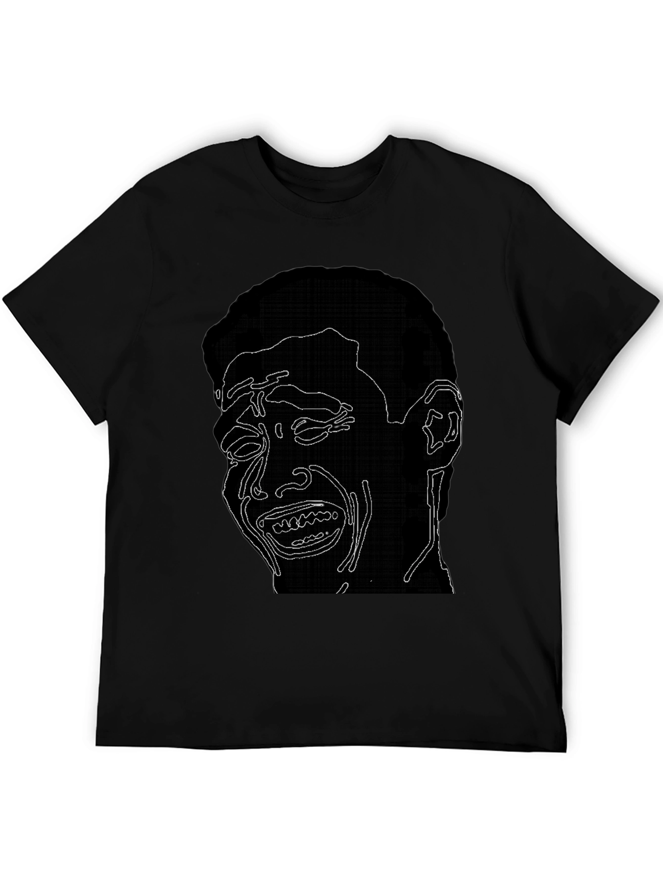 Crying Man Graphic Black Tee