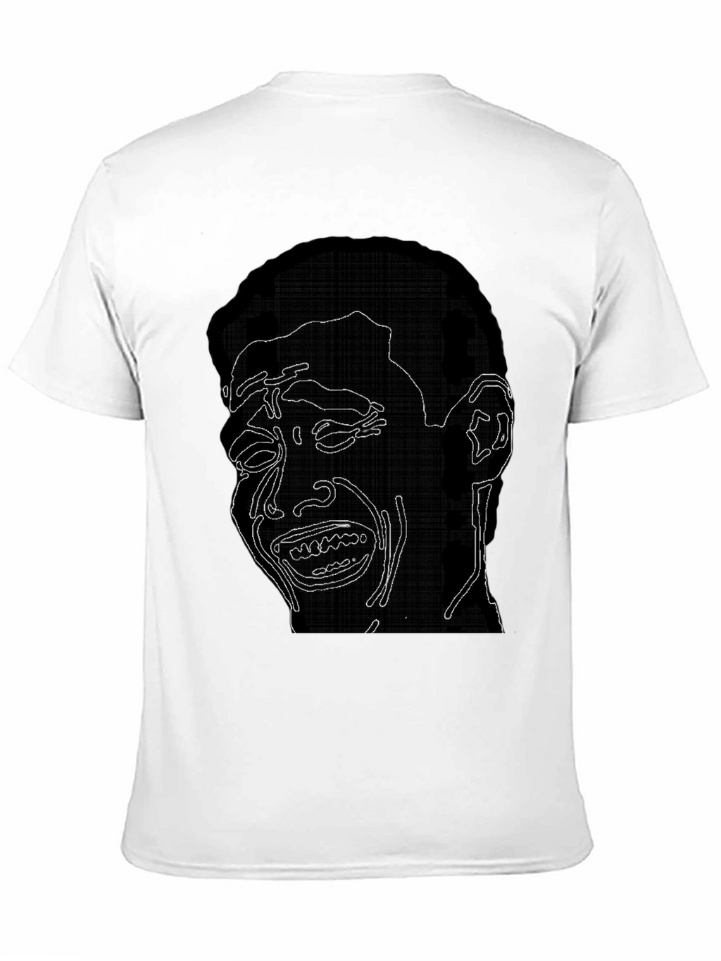 Crying Man Graphic Black Tee