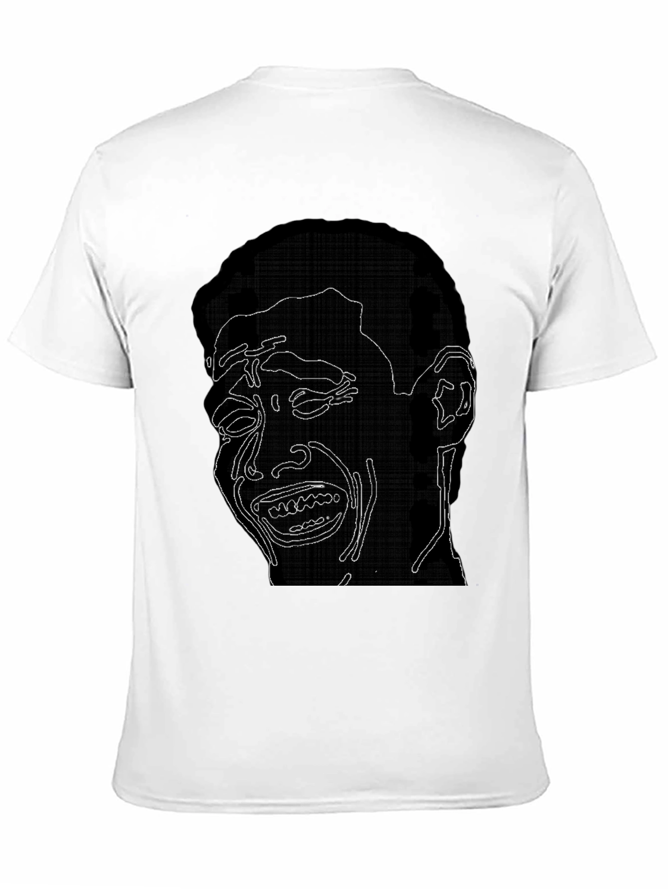 Crying Man Graphic Black Tee