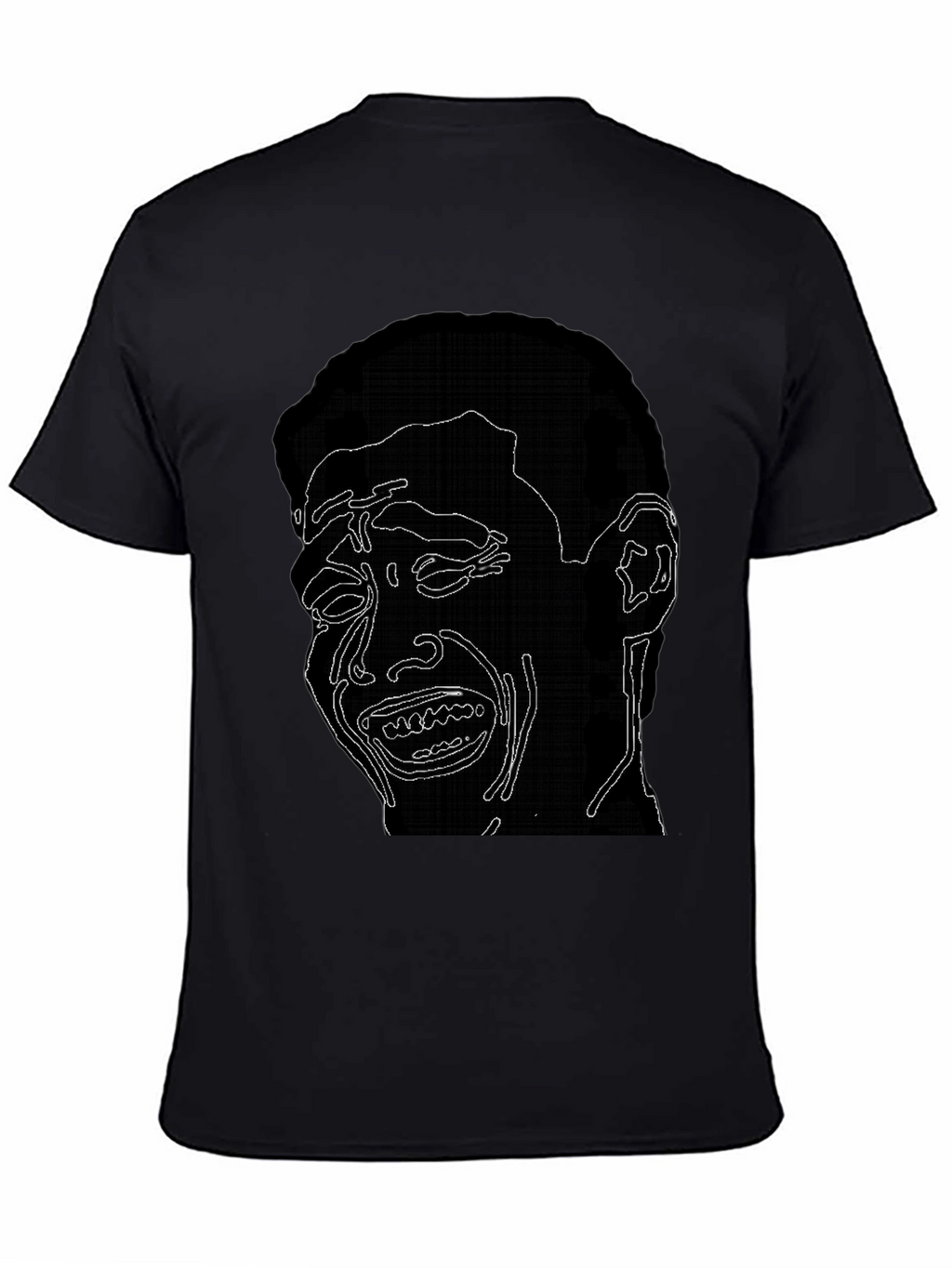 Crying Man Graphic Black Tee