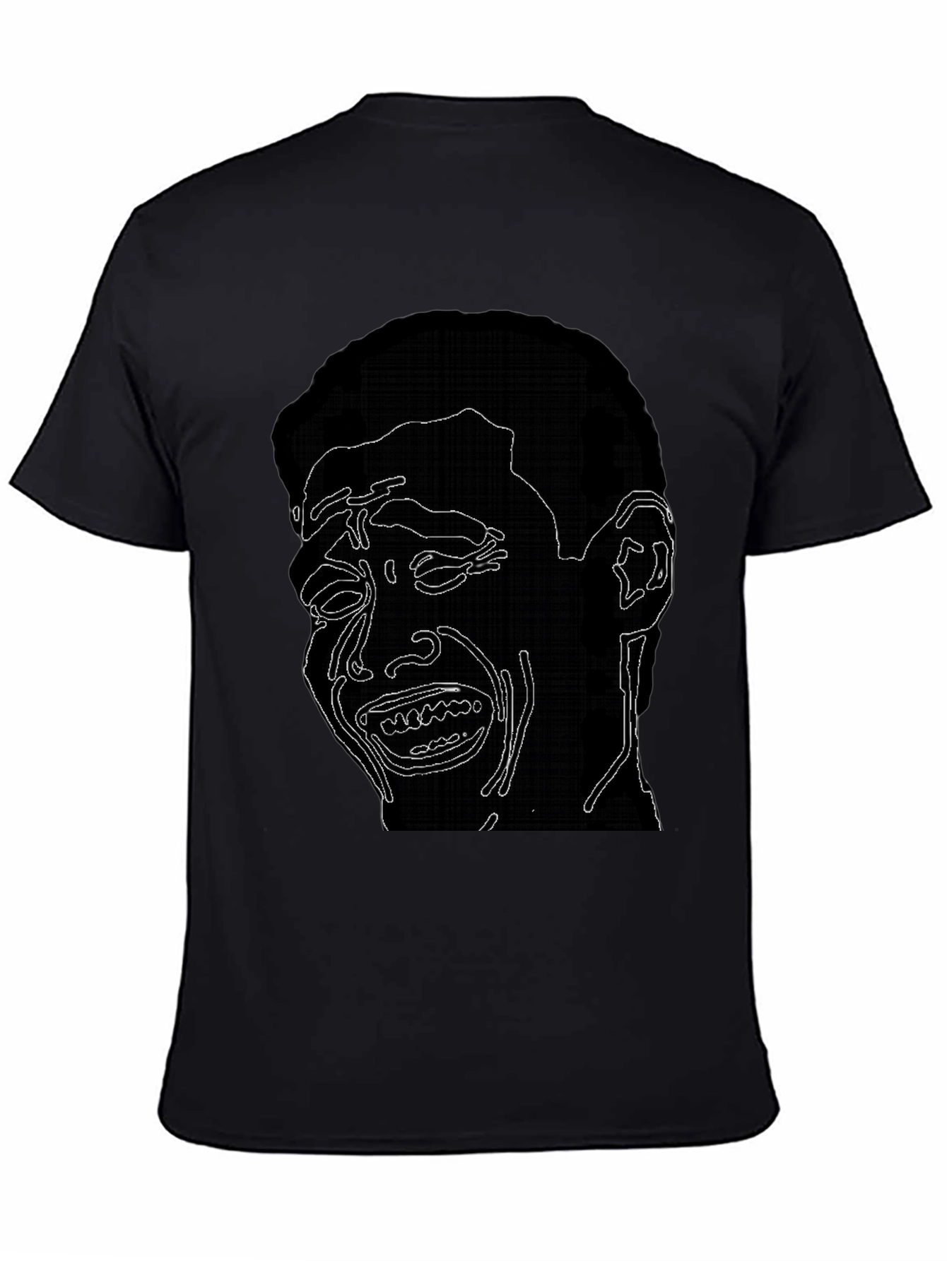Crying Man Graphic Black Tee