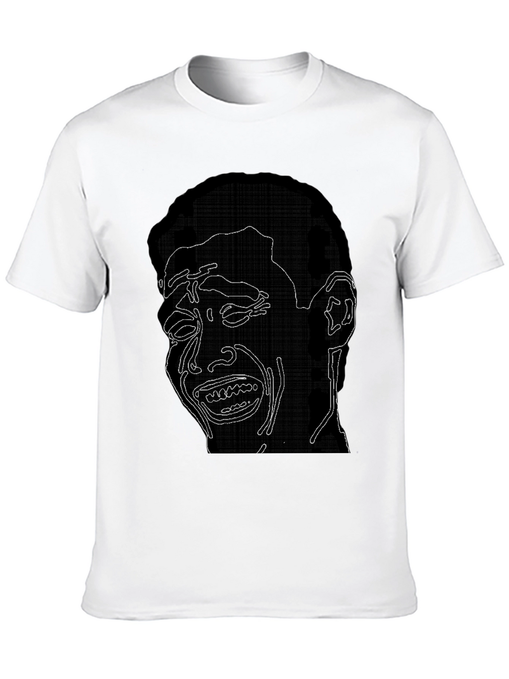 Crying Man Graphic Black Tee