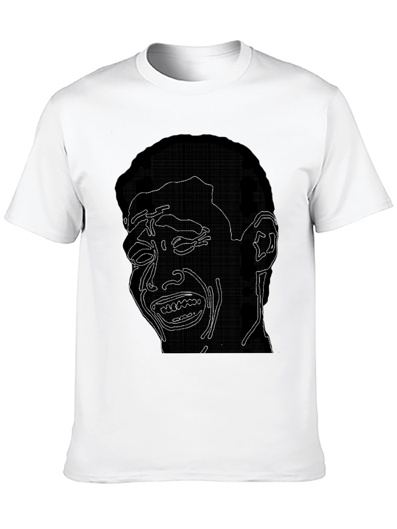 Crying Man Graphic Black Tee