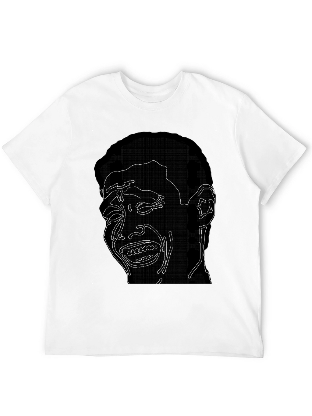 Crying Man Graphic Black Tee
