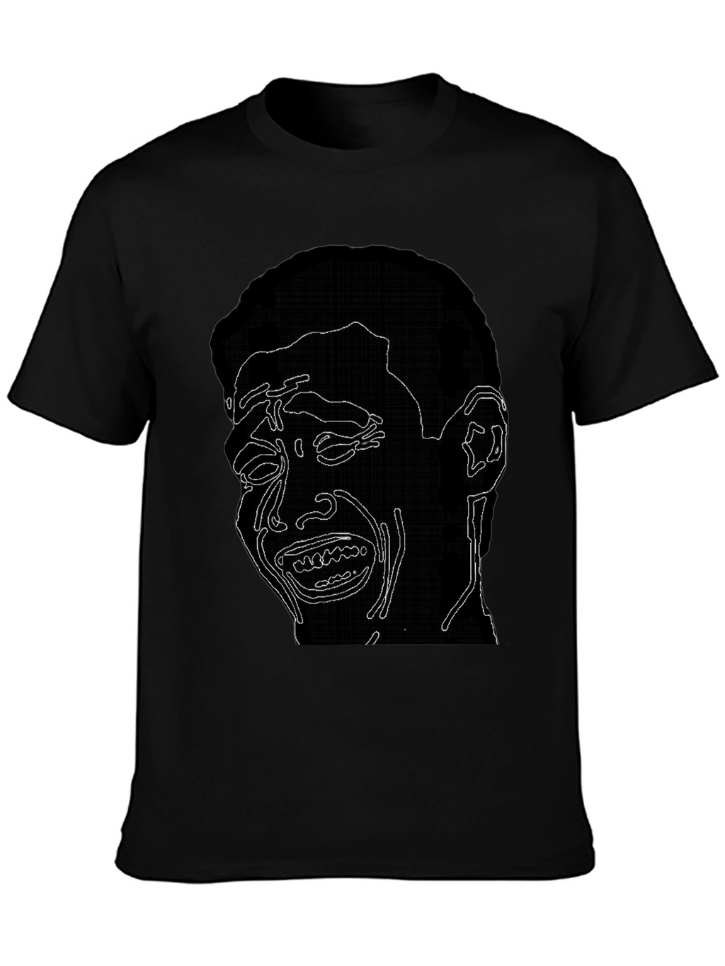 Crying Man Graphic Black Tee