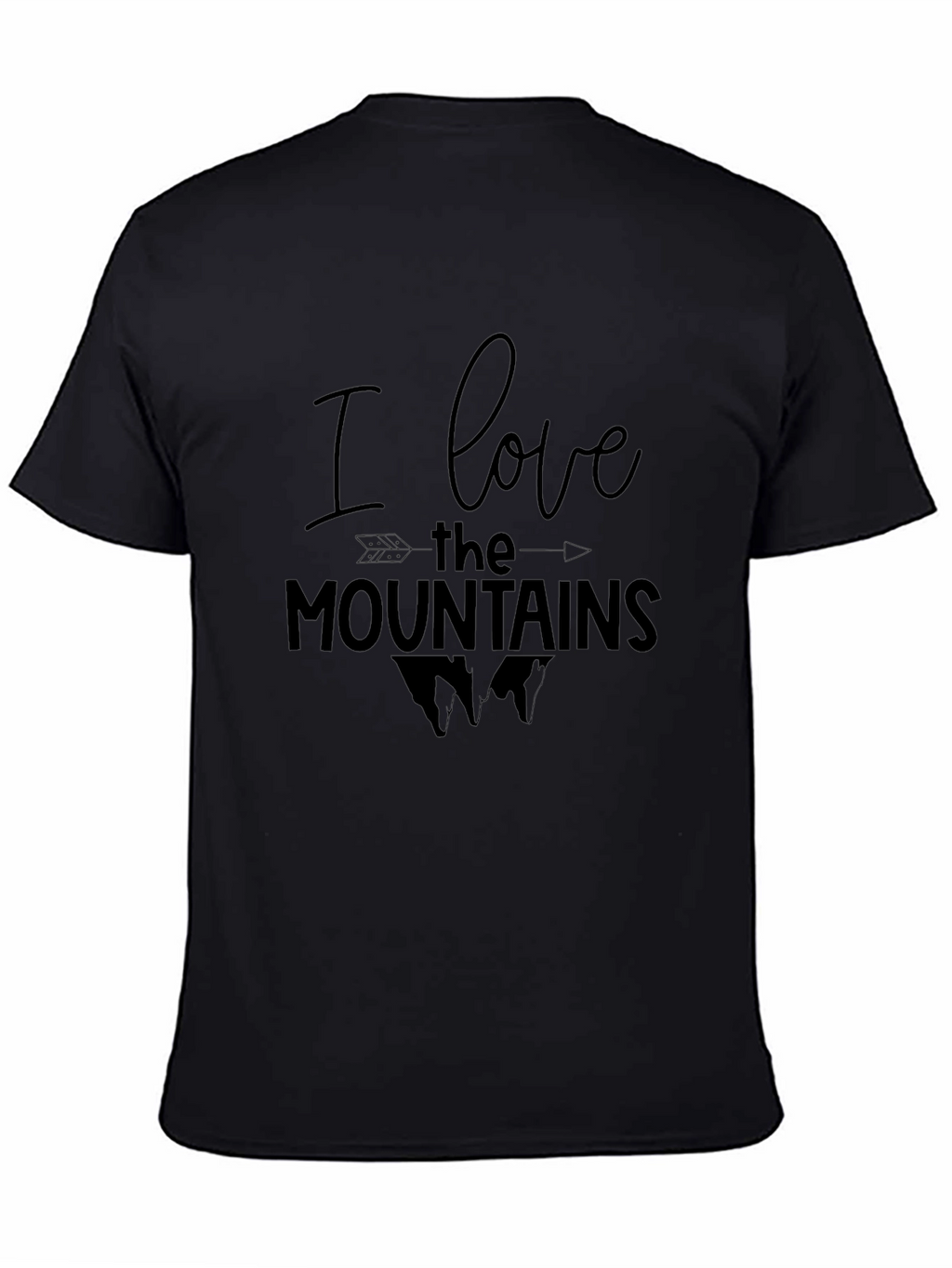 I Love The Mountains Black T-Shirt