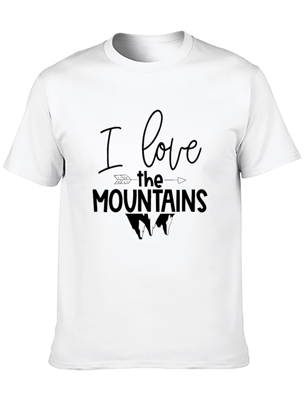 I Love The Mountains Black T-Shirt