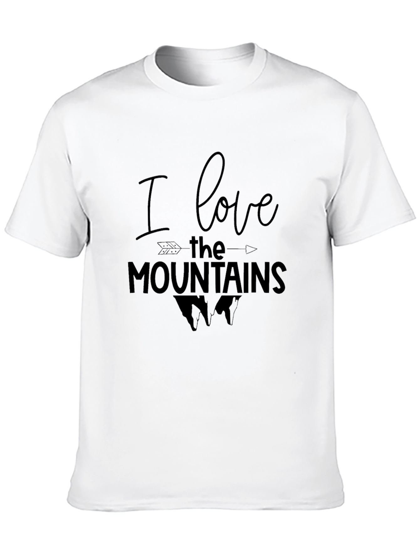I Love The Mountains Black T-Shirt