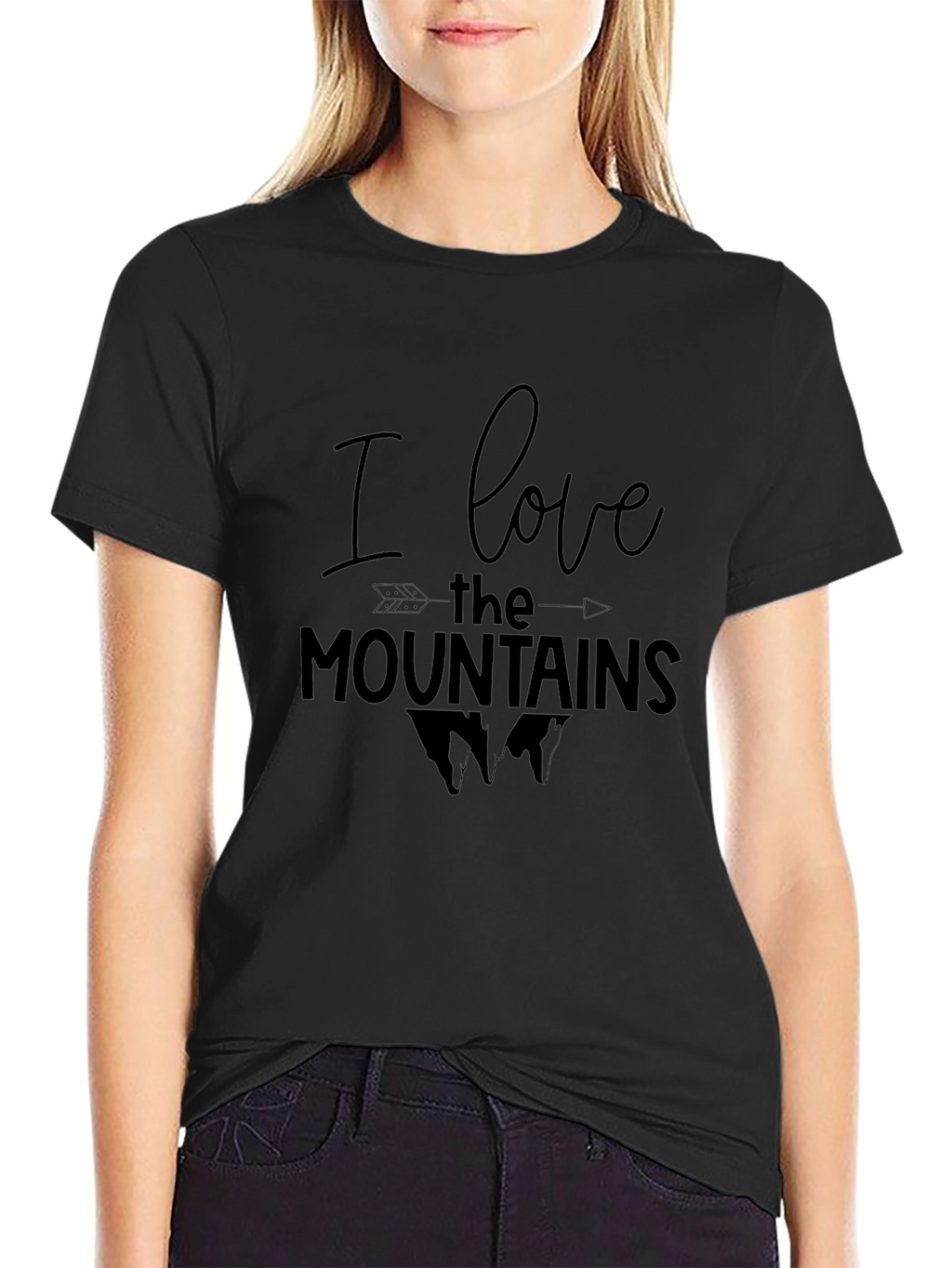 I Love The Mountains Black T-Shirt