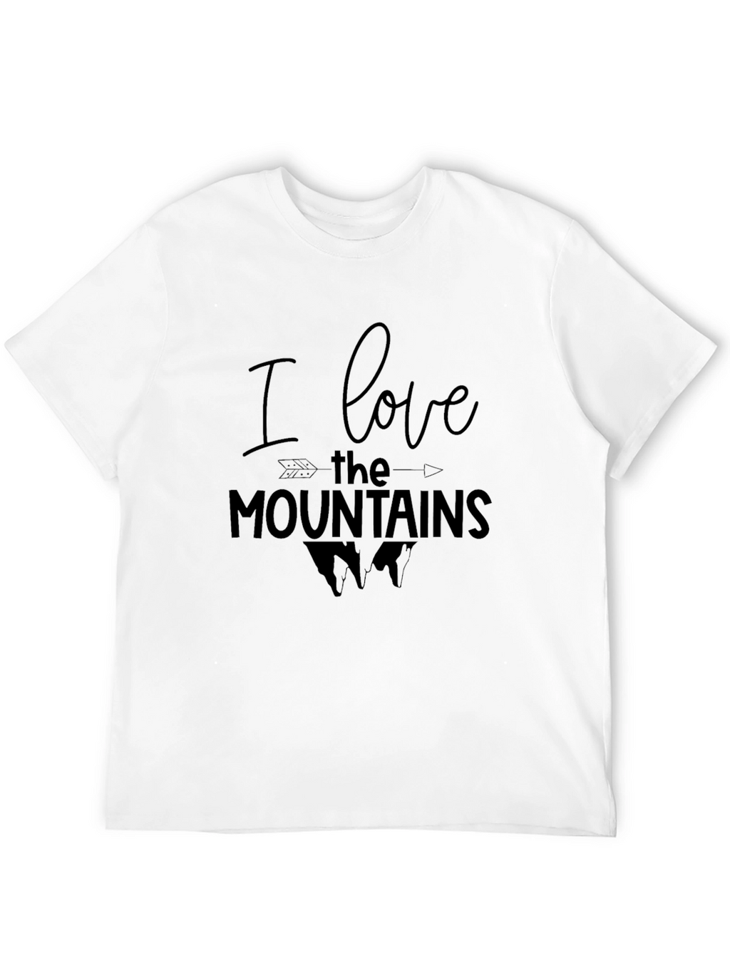 I Love The Mountains Black T-Shirt