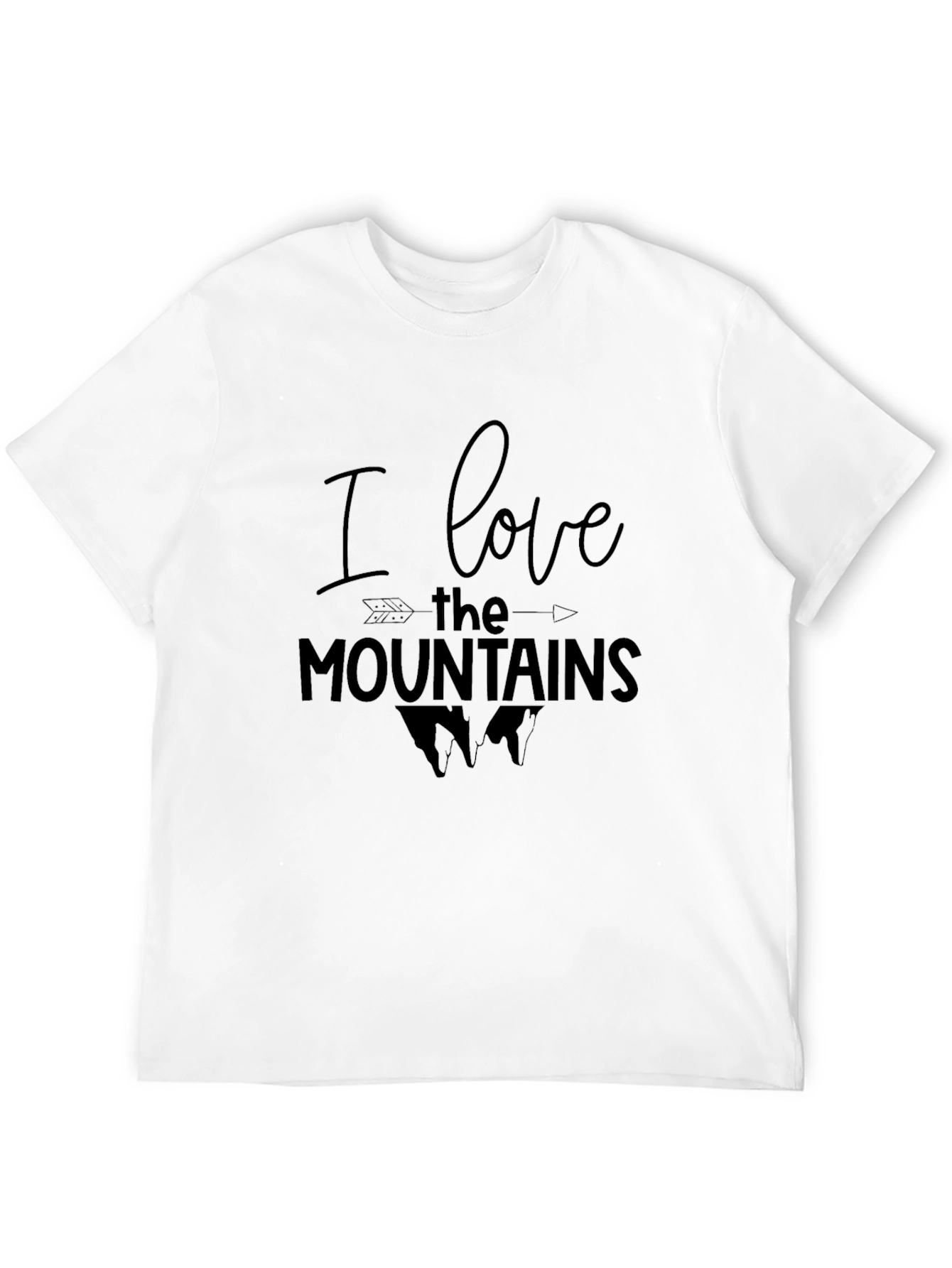 I Love The Mountains Black T-Shirt