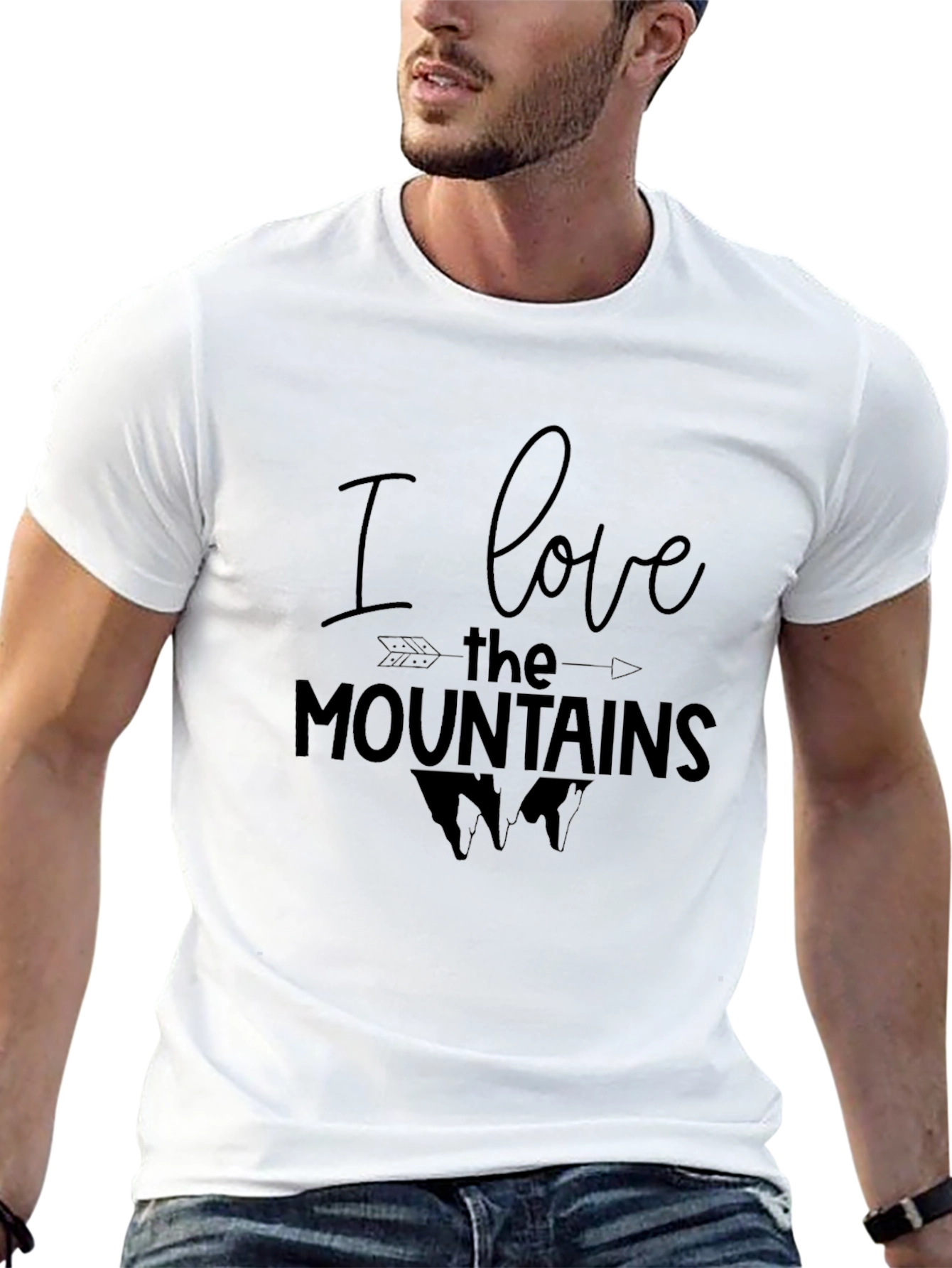 I Love The Mountains Black T-Shirt