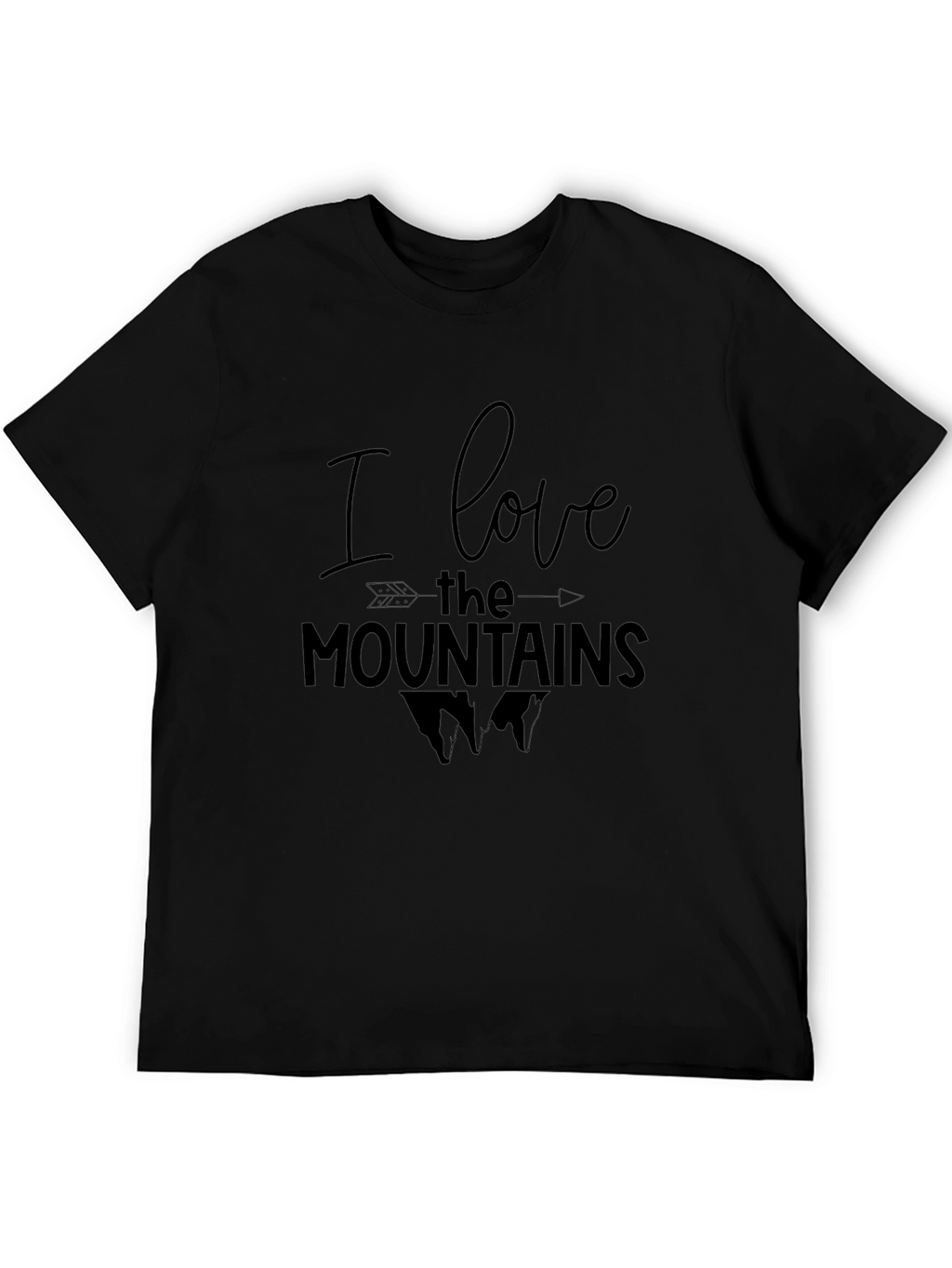 I Love The Mountains Black T-Shirt