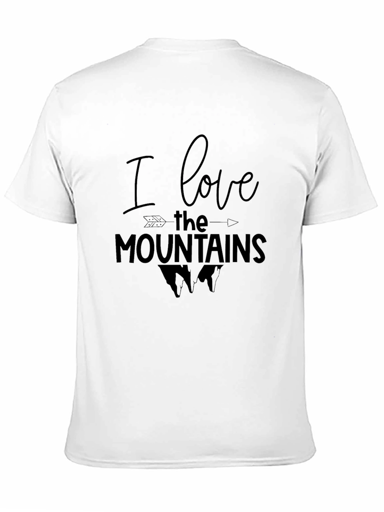 I Love The Mountains Black T-Shirt