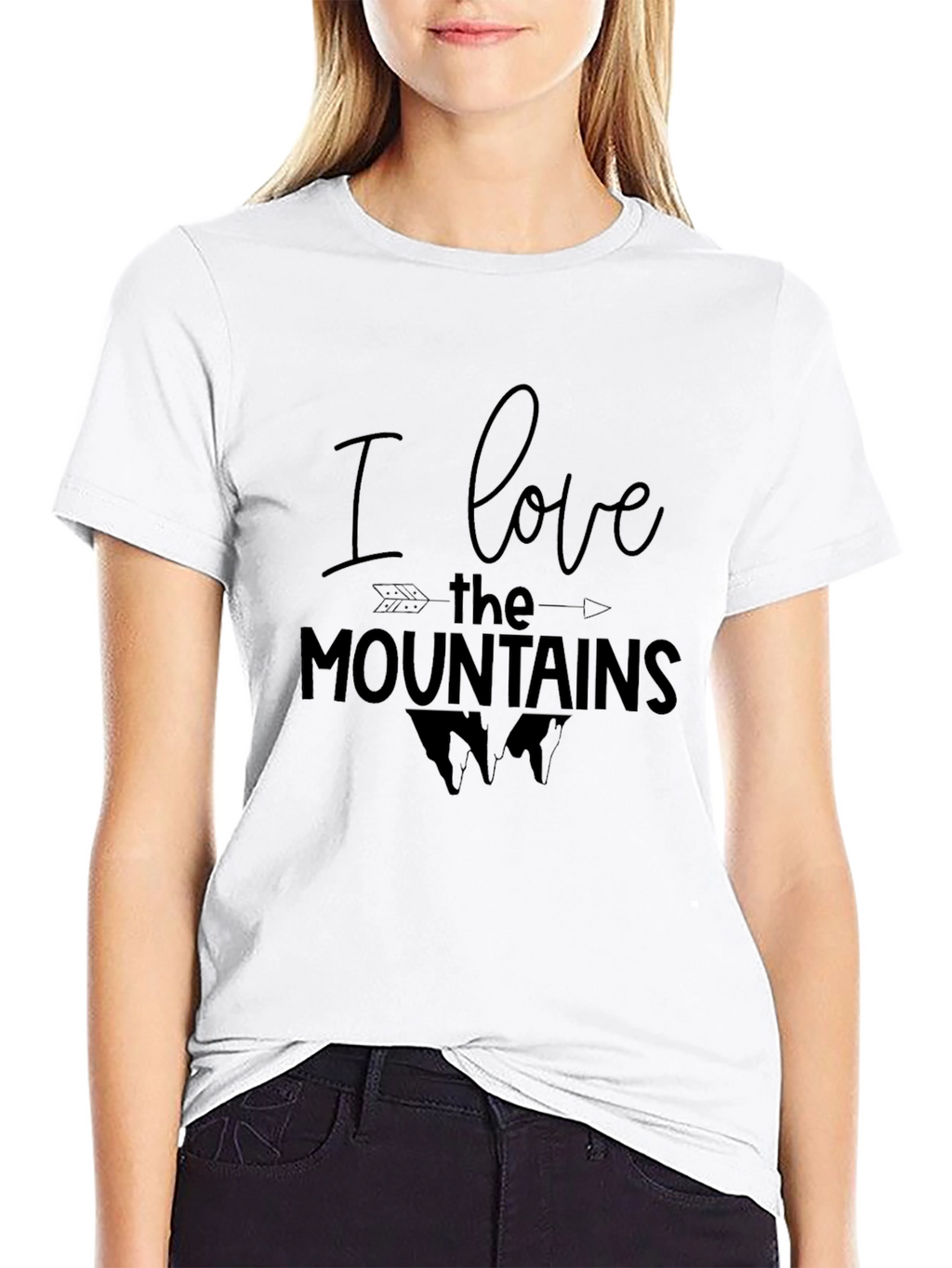 I Love The Mountains Black T-Shirt