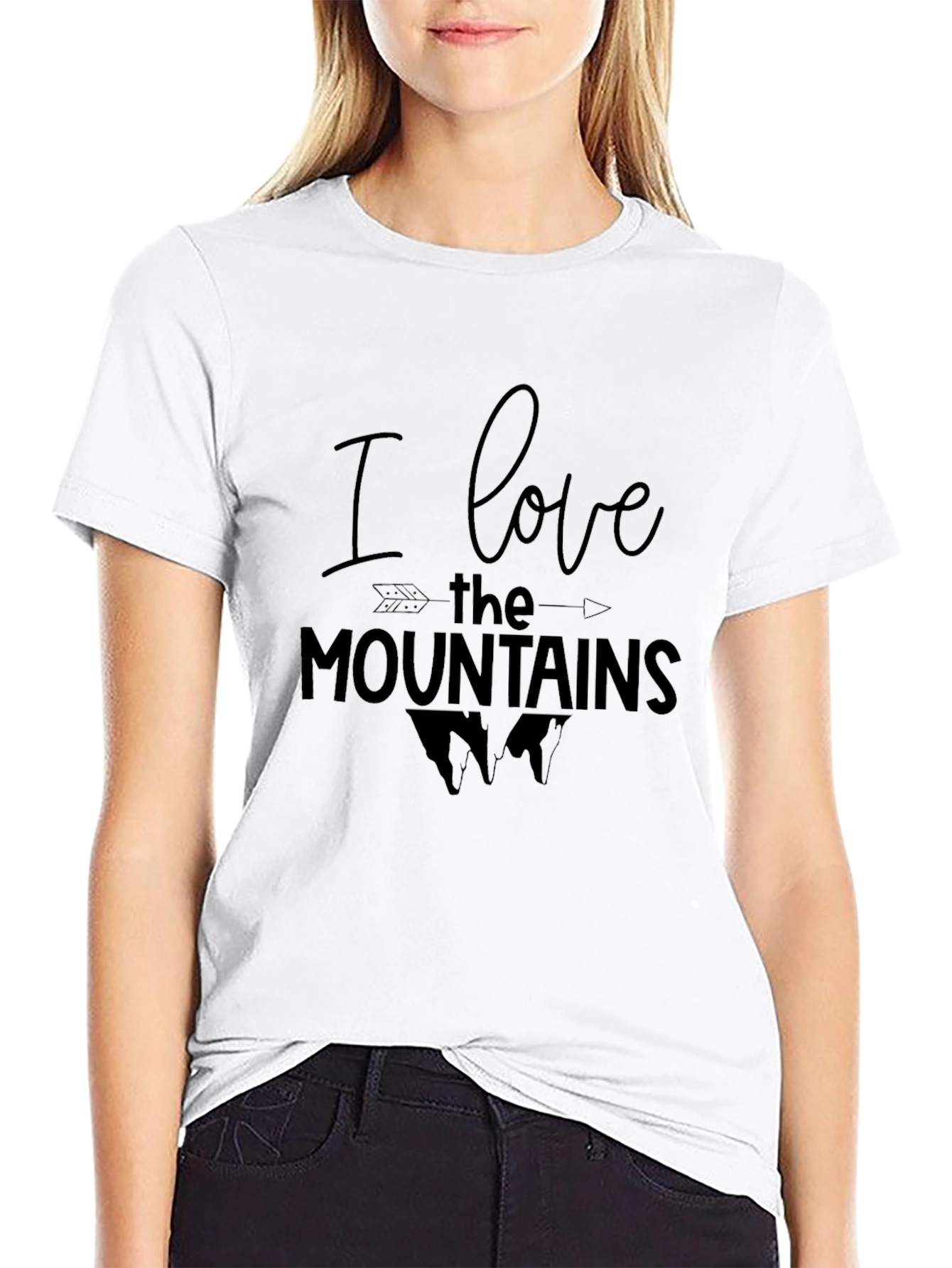 I Love The Mountains Black T-Shirt