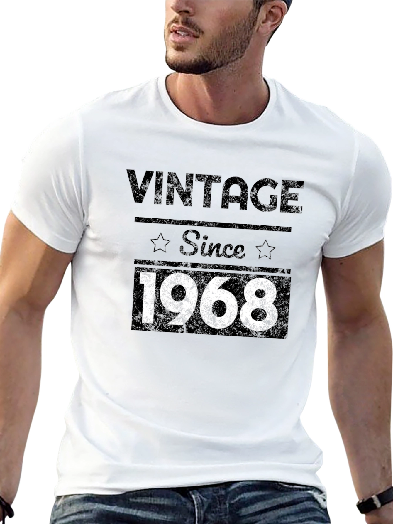 Vintage Since 1968 Graphic Tee - Black