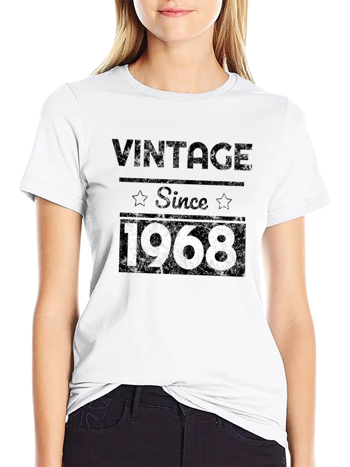 Vintage Since 1968 Graphic Tee - Black