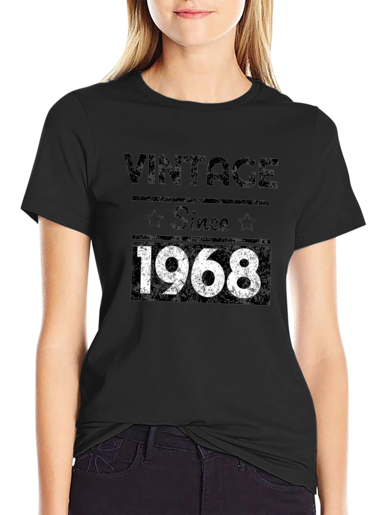 Vintage Since 1968 Graphic Tee - Black
