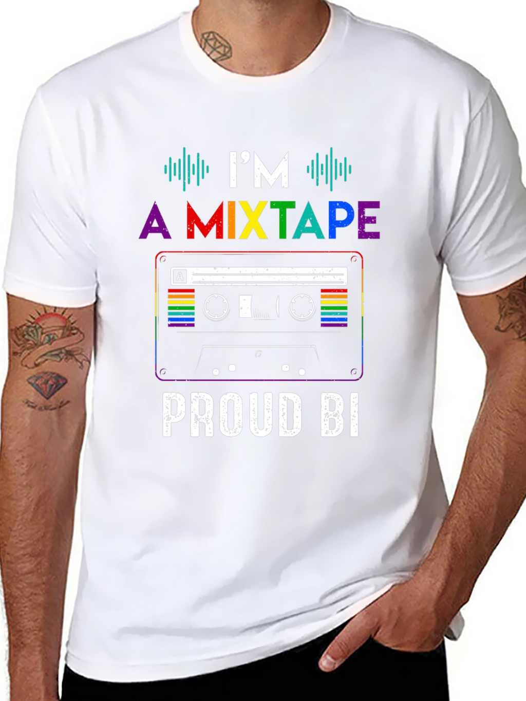Proud Bi Mixtape Pride T-Shirt