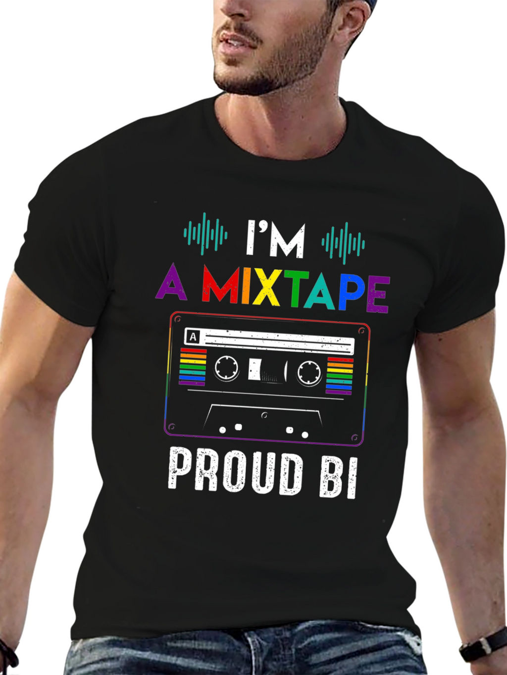 Proud Bi Mixtape Pride T-Shirt