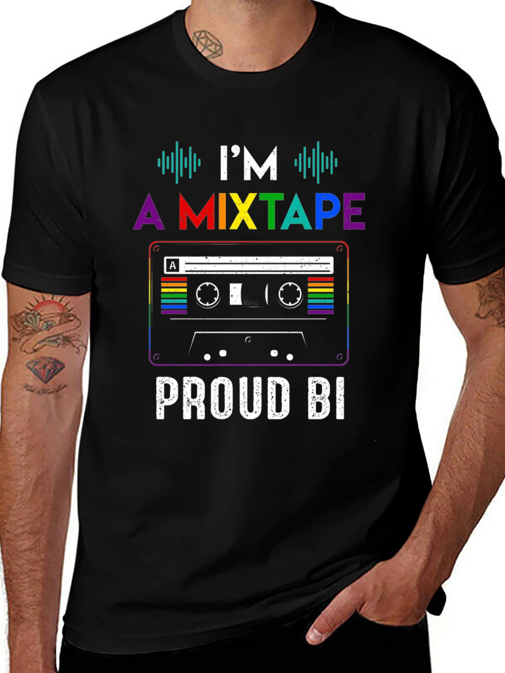 Proud Bi Mixtape Pride T-Shirt