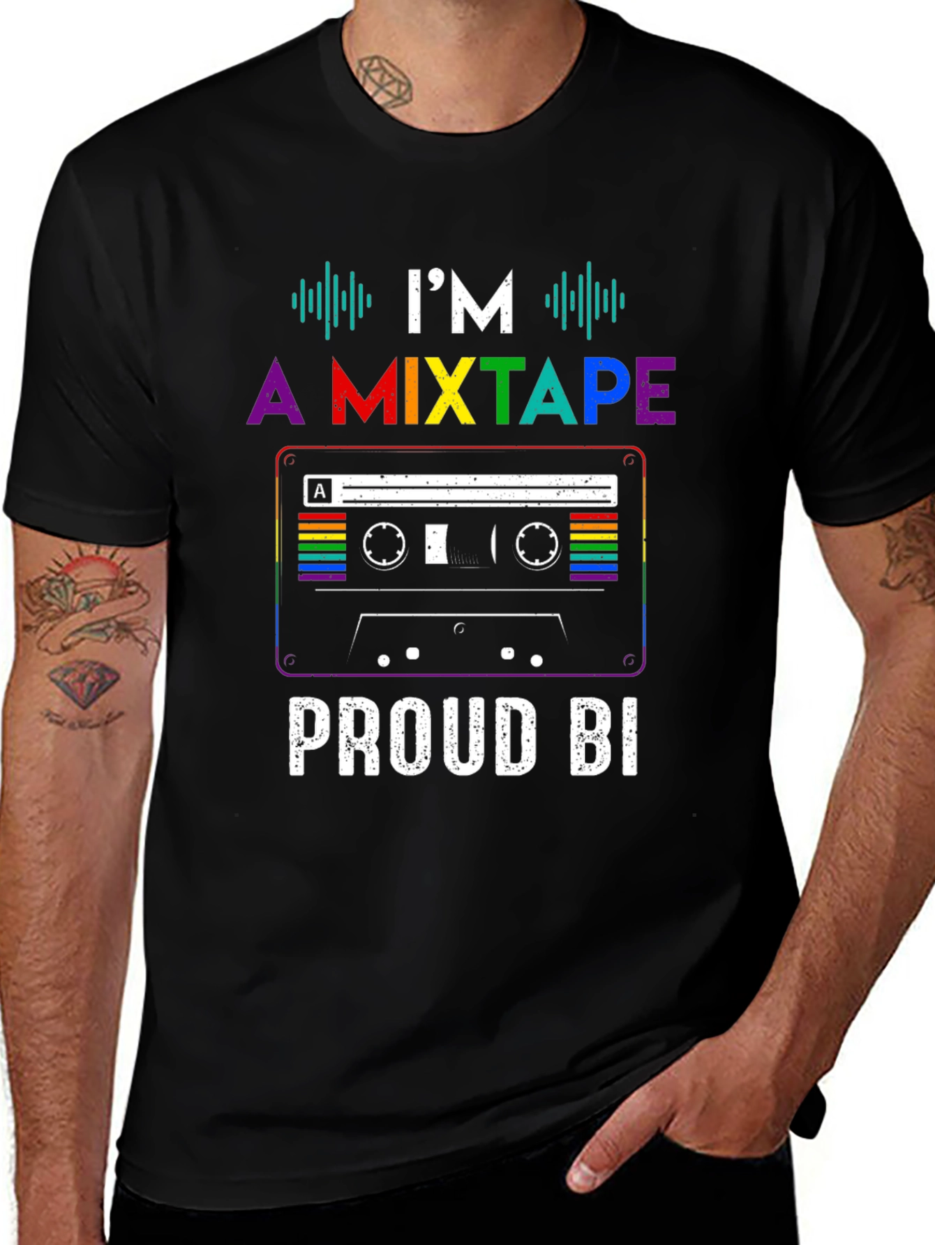 Proud Bi Mixtape Pride T-Shirt
