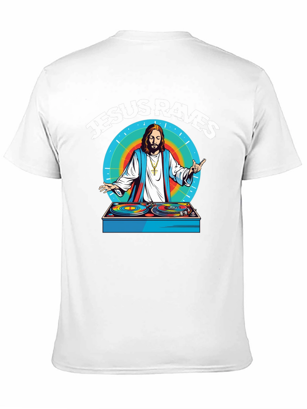 Jesus Raves Graphic T-Shirt - Black