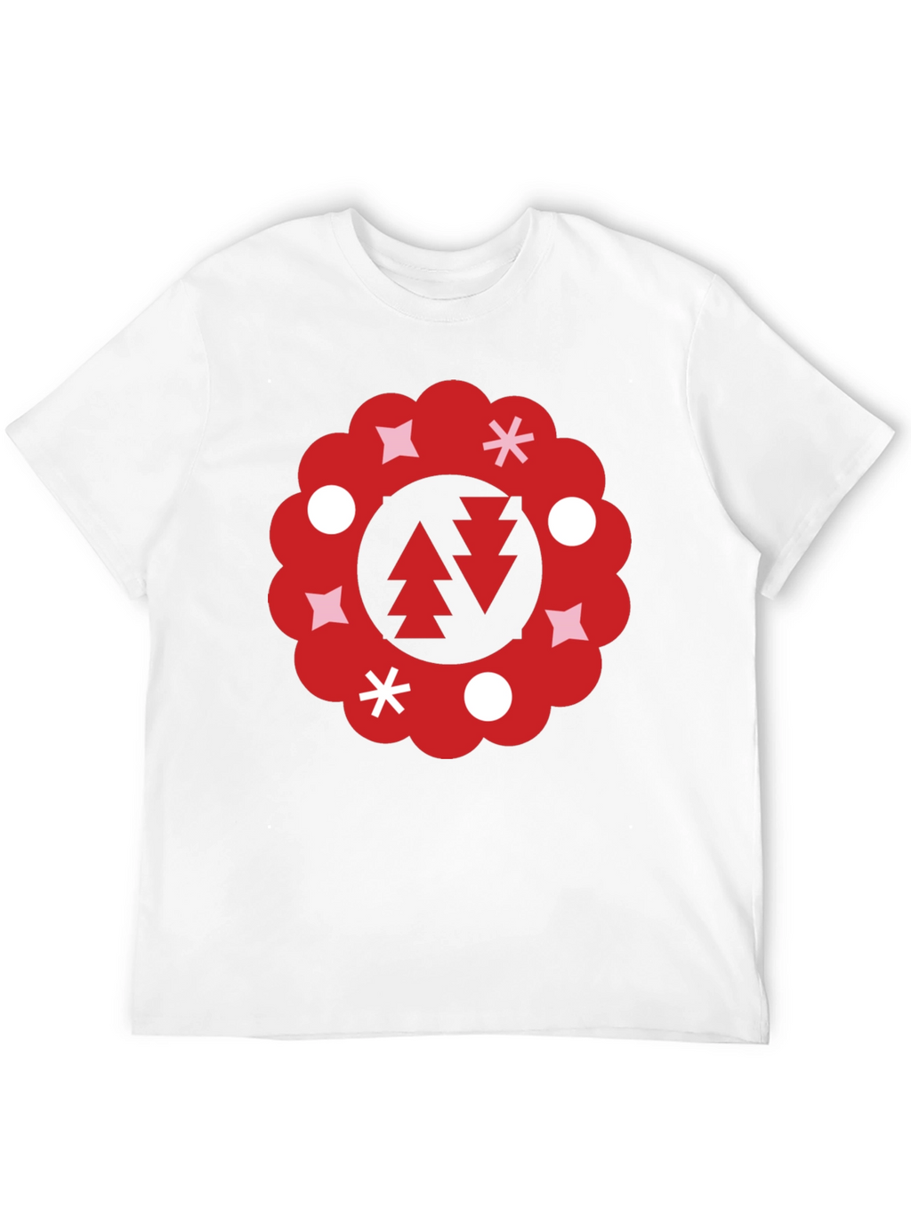 Festive Holiday Wreath Graphic Tee