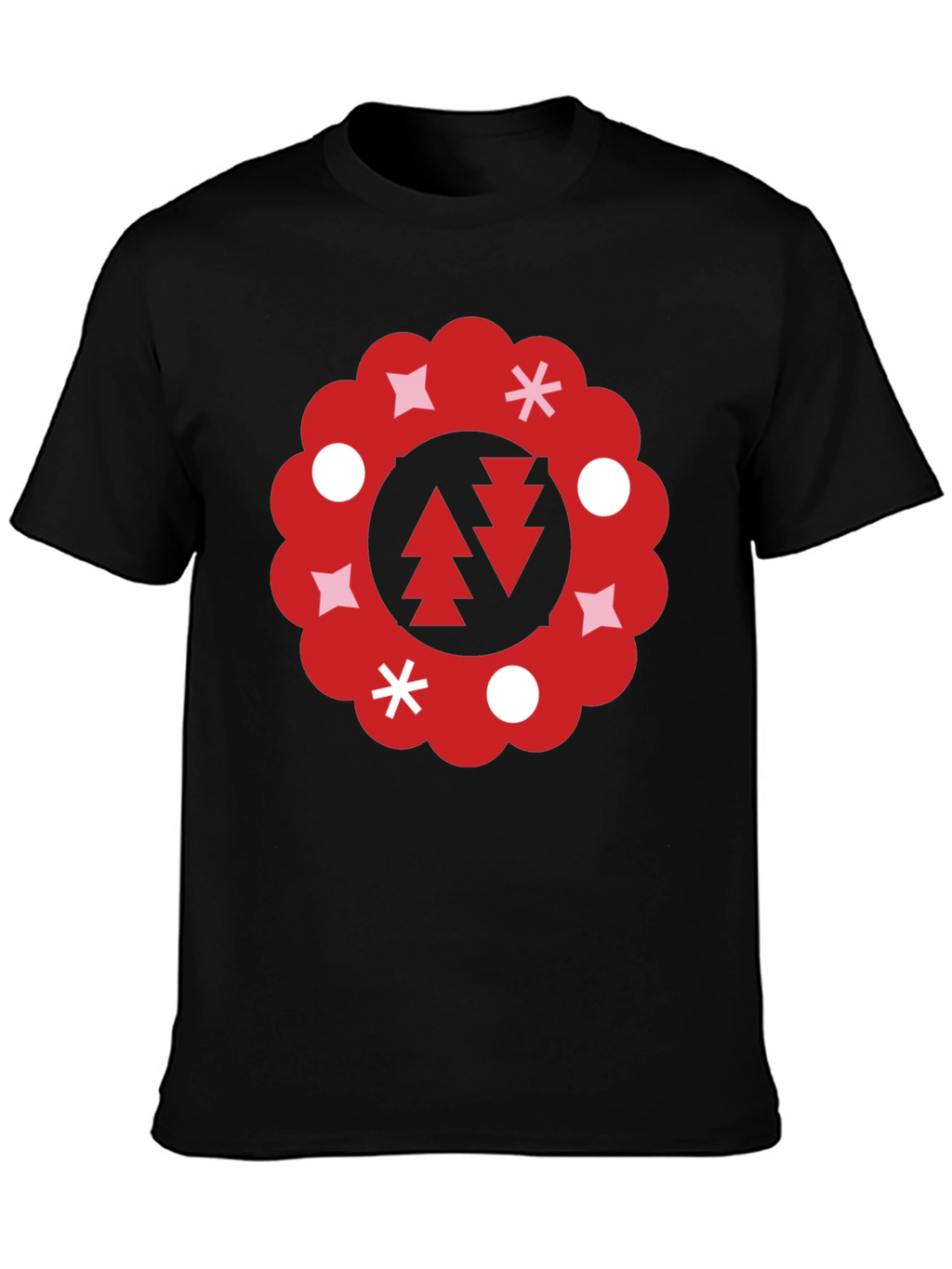 Festive Holiday Wreath Graphic Tee