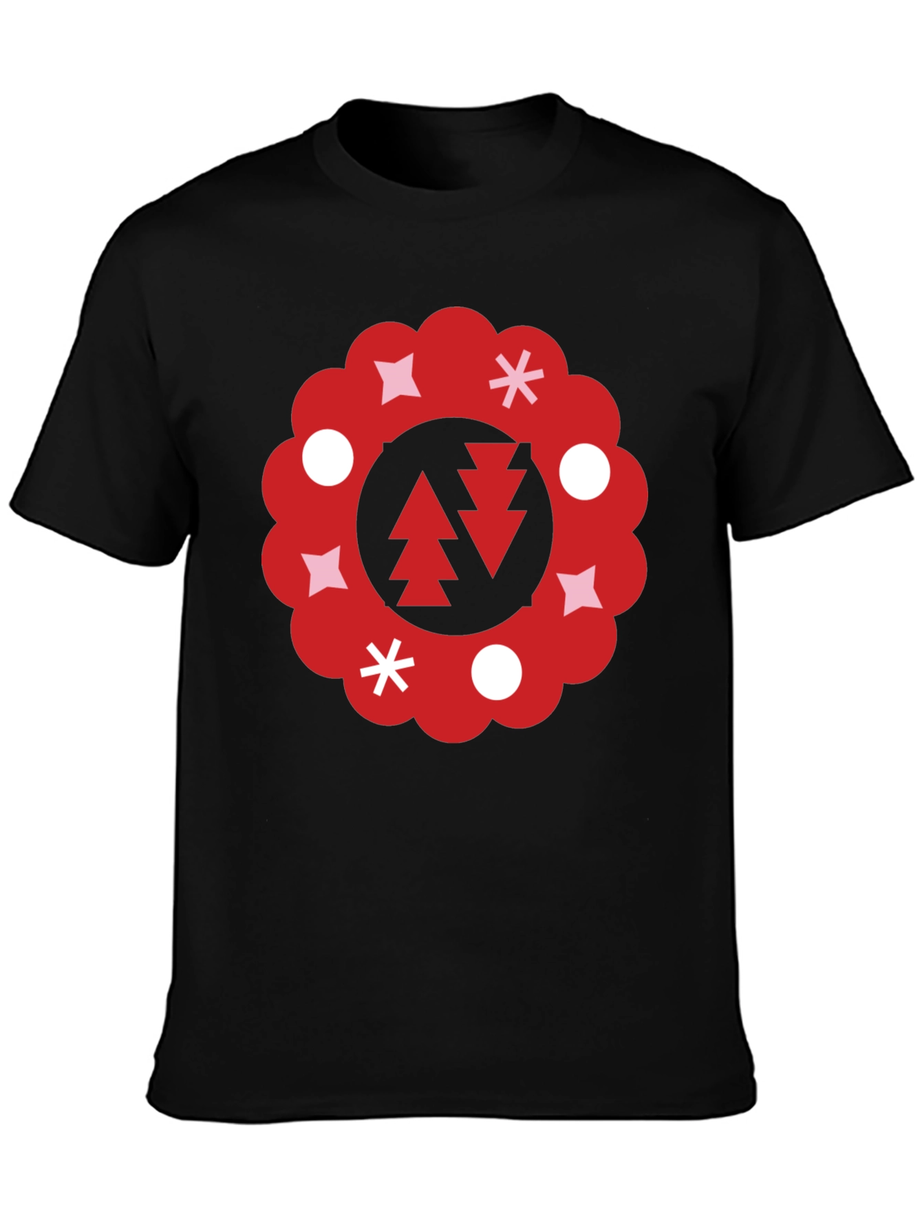 Festive Holiday Wreath Graphic Tee