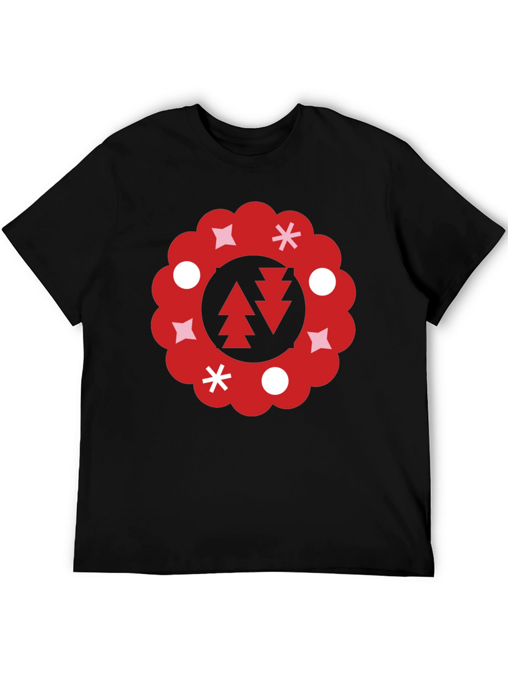 Festive Holiday Wreath Graphic Tee