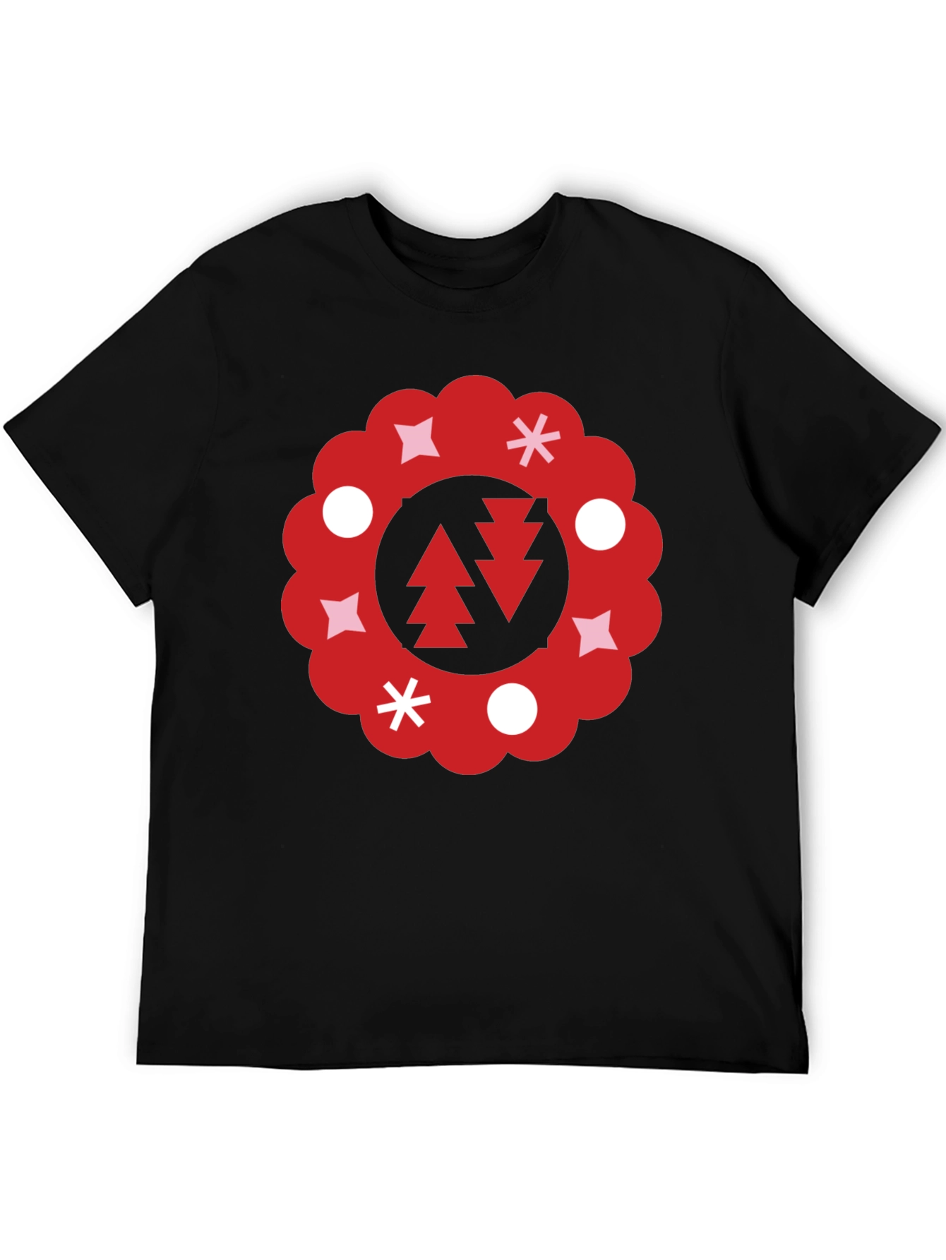 Festive Holiday Wreath Graphic Tee