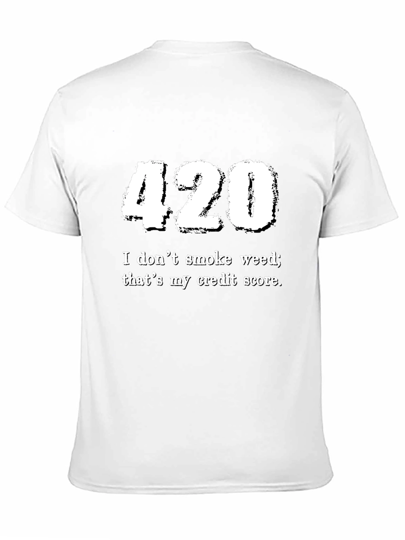 Funny 420 Credit Score Black Graphic Tee