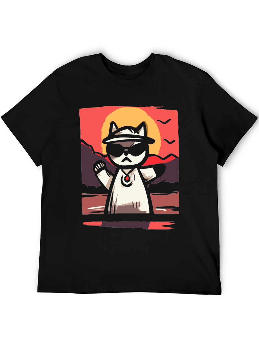 Cool Cat Sunset T-Shirt