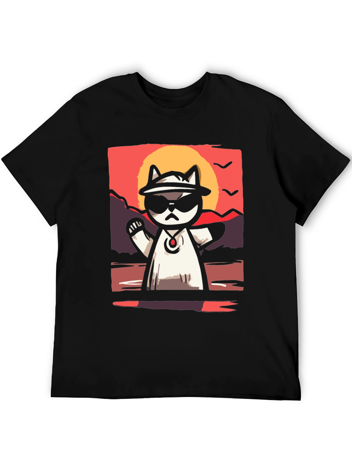 Cool Cat Sunset T-Shirt
