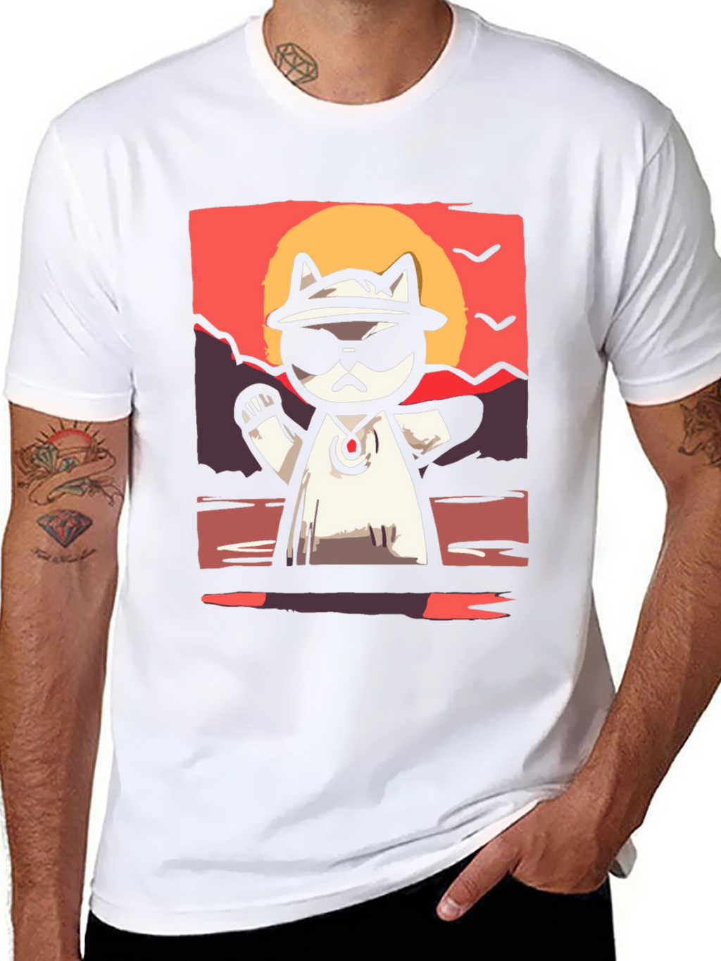 Cool Cat Sunset T-Shirt