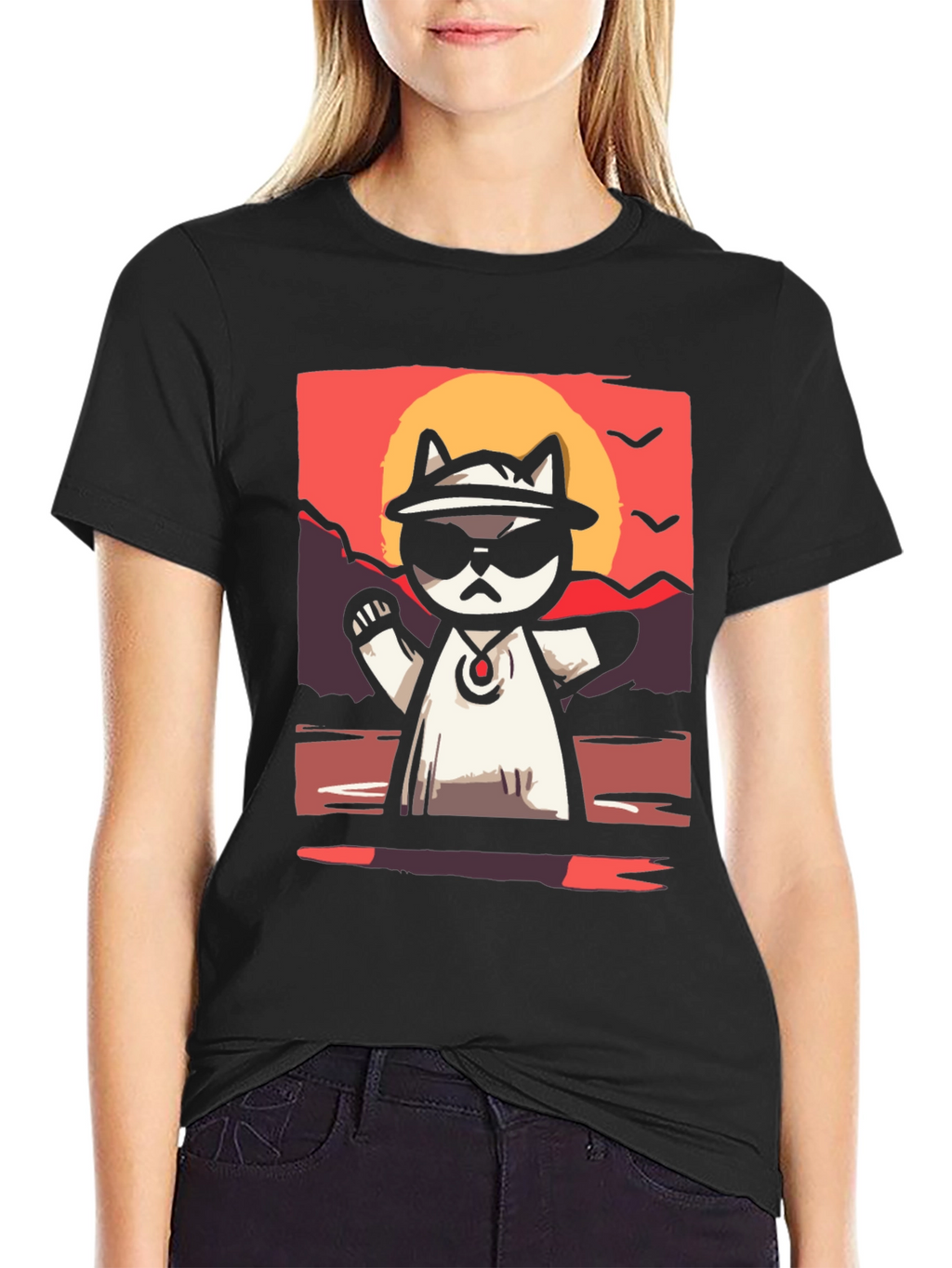 Cool Cat Sunset T-Shirt