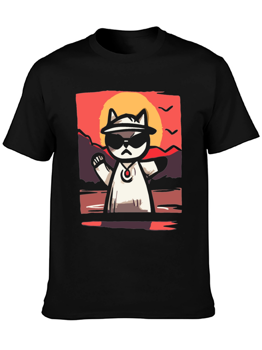 Cool Cat Sunset T-Shirt