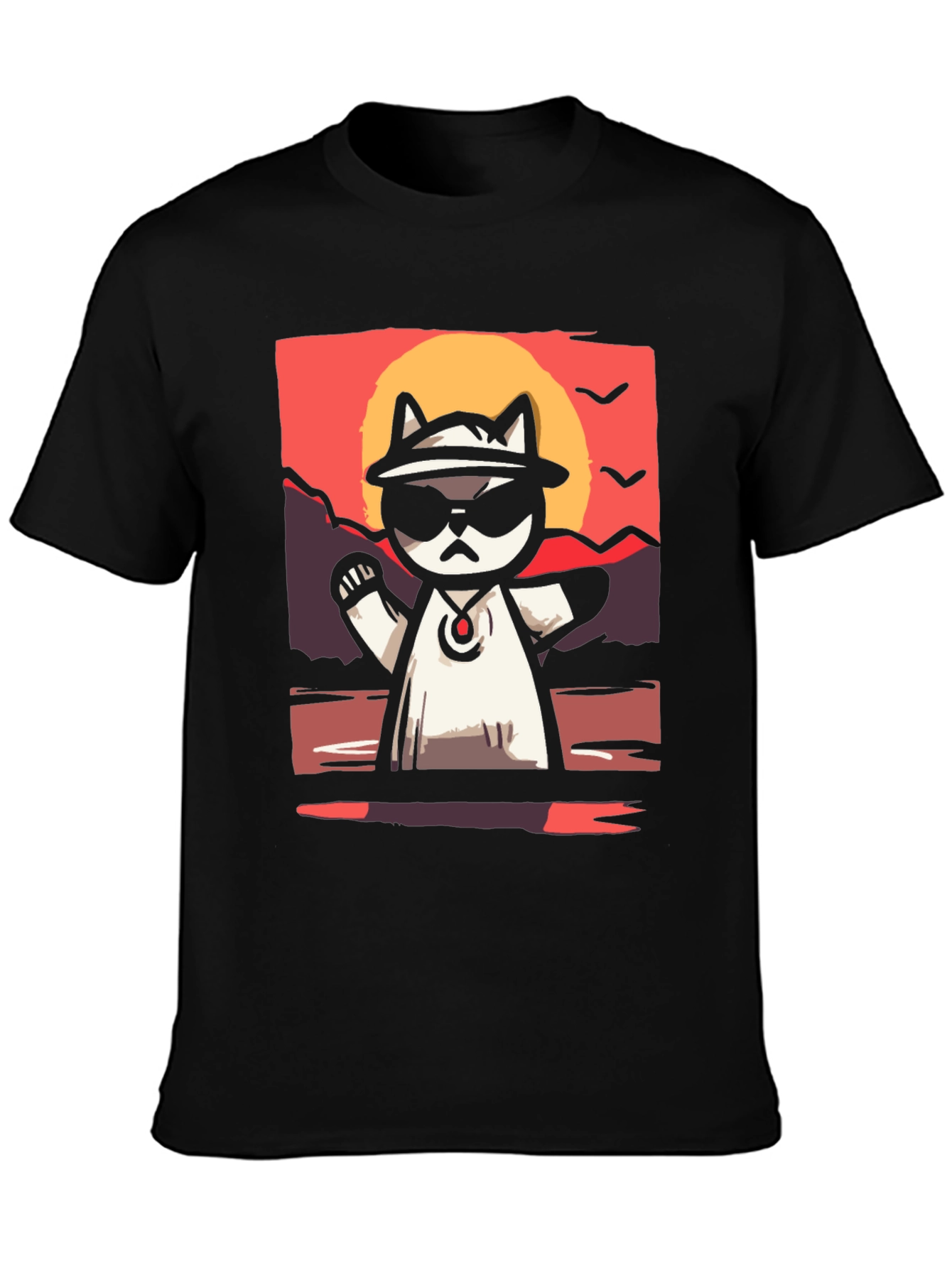 Cool Cat Sunset T-Shirt