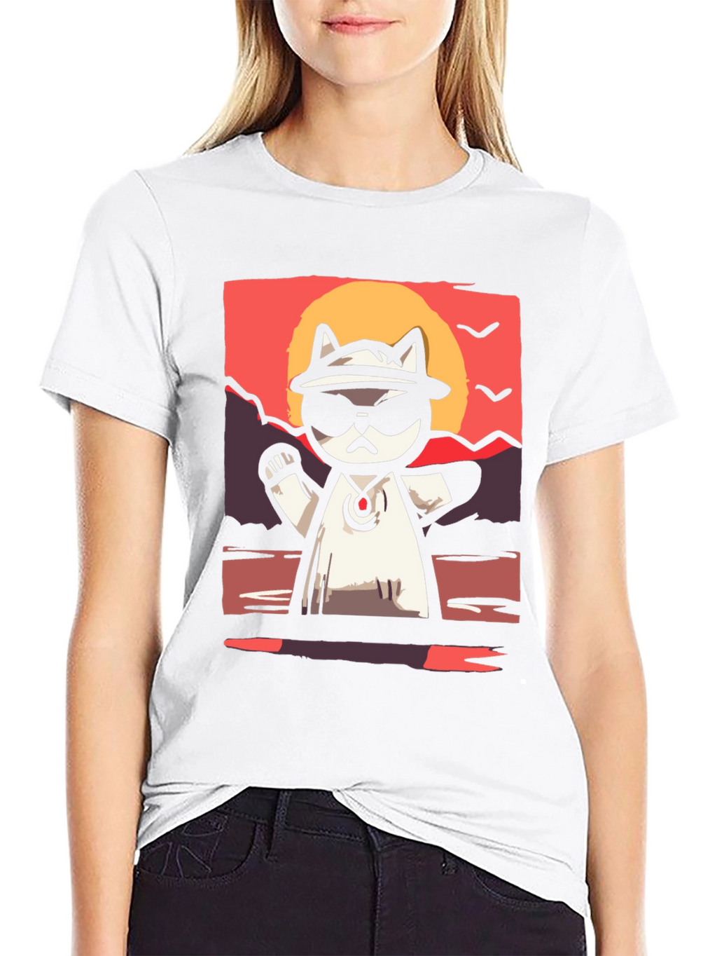 Cool Cat Sunset T-Shirt
