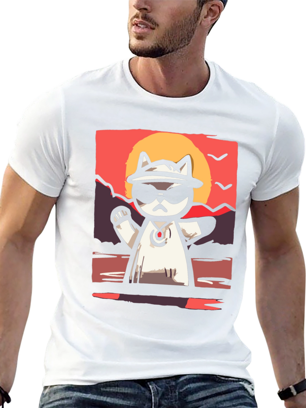 Cool Cat Sunset T-Shirt